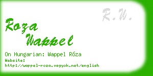 roza wappel business card